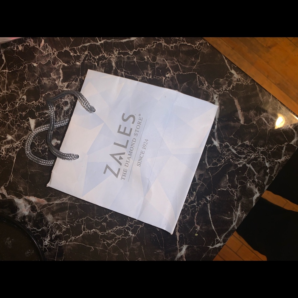 Zales Rose Gold and Silver Teardrop Diamond Ring - Picture 9 of 11